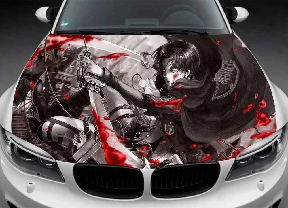 

Attack On Titan Car Hood Decal, Vinyl, Sticker, Graphic, Wrap Decal, Truck Decal, Truck Graphic, Anime Bonnet Decal