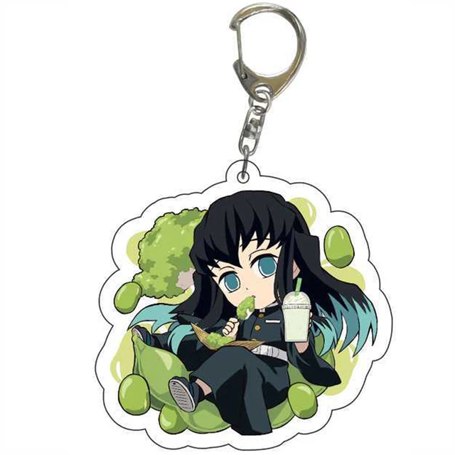 anime dämon slayer schlüssel anhänger transparent acryl kamado nezuko dämon  töten korps figur auto schlüssel anhänger ring anhänger schmuck geschenk