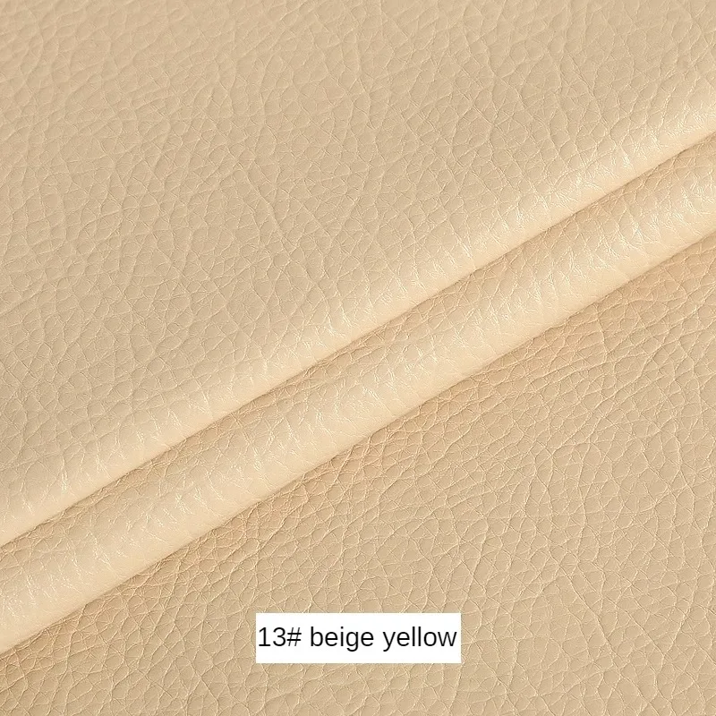 Soft Lychee Pattern Faux Leather Fabric for Upholstery Sofa Covers