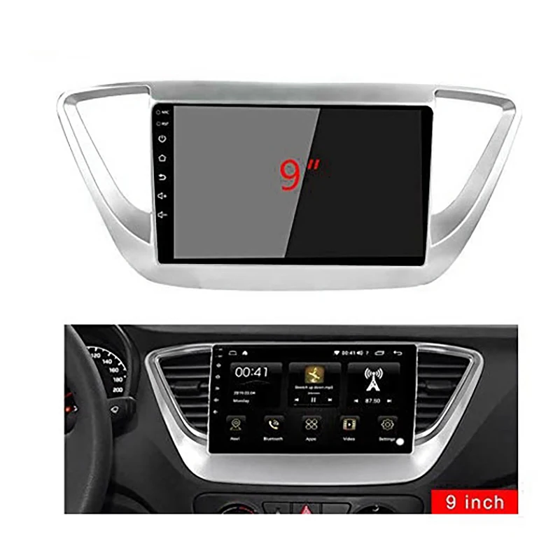  ֶ󸮽 2 Accent Verna 2017-2018  2Din 9 ġ ī ׷  DVD г Facia Frame Trim