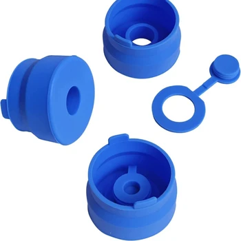 1/2pcs 5Gallon Water Bottle Cap Outdoor Picnic Bucket Lid Reusable Silicone Leak Proof Water Bottle Cap For 55mm Bottles