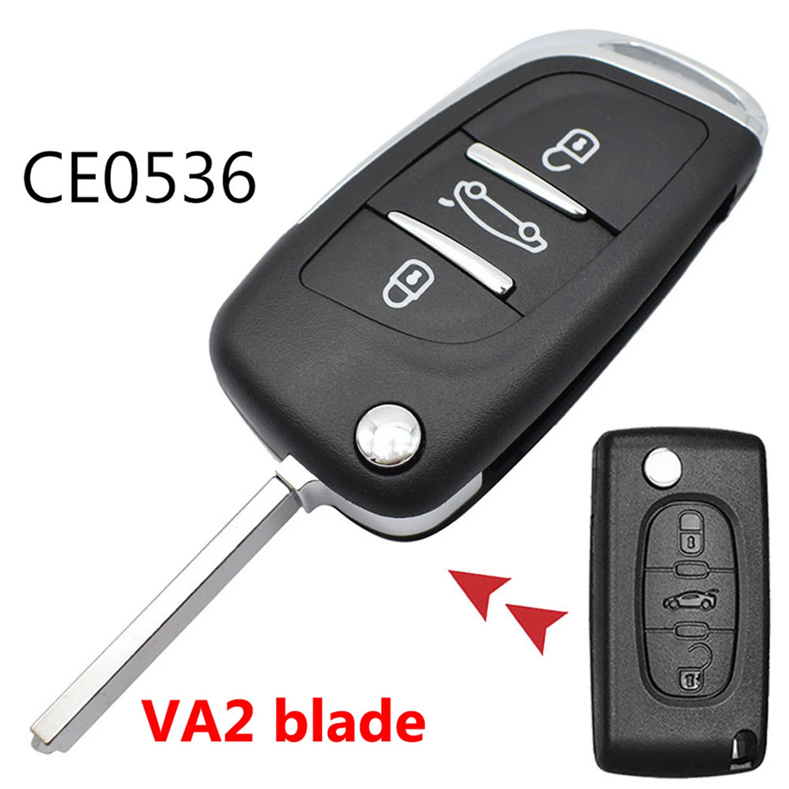 2 3 Button Car Remote Flip Key Case Shell For Citroen CCrosser C2 C3 C4 Aircross Dispatch C8 Peugeot 207 307 308 407 3008 807