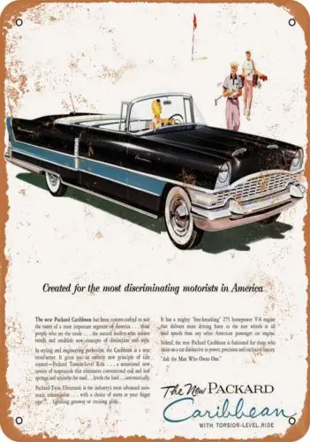 Металлический знак-1955 Packard Карибский-винтажная репродукция