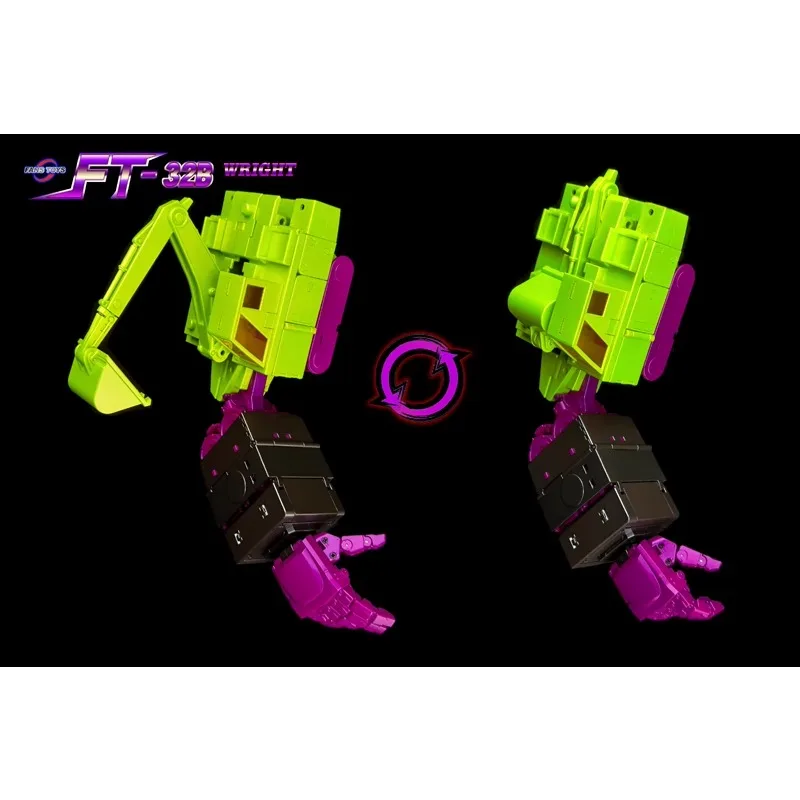 FansToys FT32B FT32-B 변형 장난감 Devastat 왼손 굴삭기 조합 모델 장난감