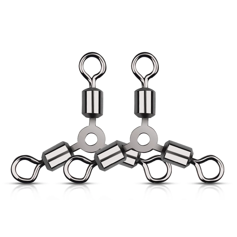 

20pcs/lot 3 Way Fishing Rolling Swivels O-shape Three Way Rolling Swivels Fishing Tackle Fishhooks Fishing Connector snap