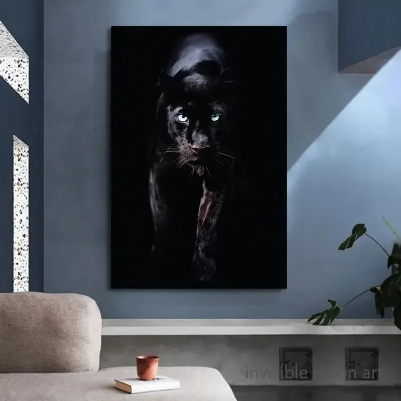 Panther Print, Stampa artistica da parete su tela, bella arte