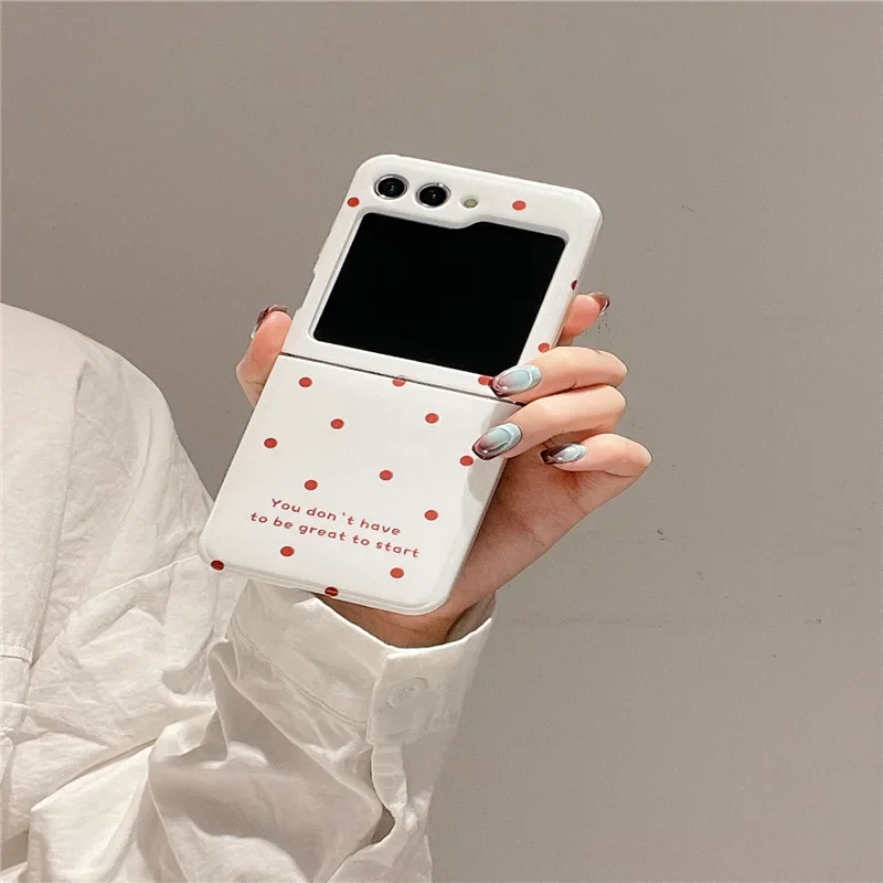 Red Polka Dot Button Holder Phone Case - Hard Shell with Stand Feature