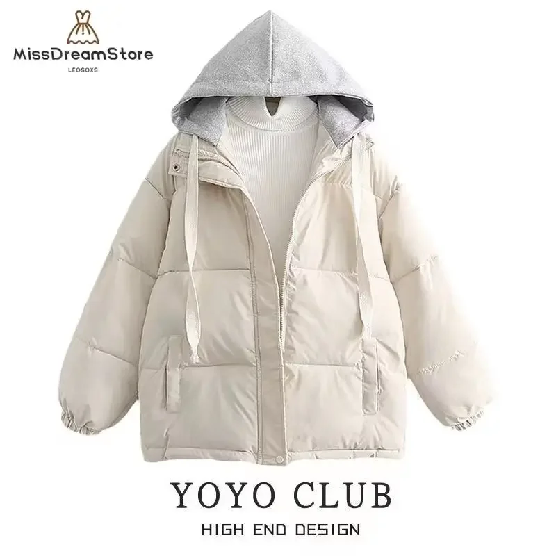 

College style padded jacket ins tide winter padded jacket women