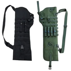 Bolsa táctica militar para escopeta y Rifle Dual, funda para pistola, mochila de transporte para Airsoft, bolsa Molle para caza