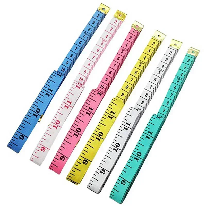 1.5m Body Measuring Ruler Sewing Tailor Tape Measure Mini Soft Flat Ruler Centimeter Meter Sewing Measuring Tape Random Color tape measure measuring tape measuring ruler