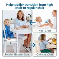KYCOR-2X Siège rehausseur pour chaise de cuisine - Siège rehausseur pour tout-petits pour table à manger, coussin de repas antidérapant et portable pour enfants 3