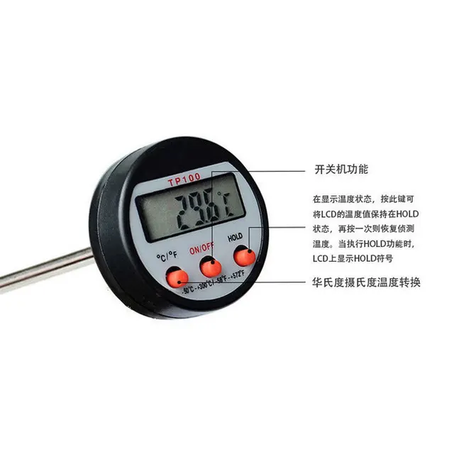 20 Darabos Elektronikus Élelmiszer -Hőmérő Speciális Víz Hőmérő Olaj Bbq Tp100 Nagy Pontosság - Image 4