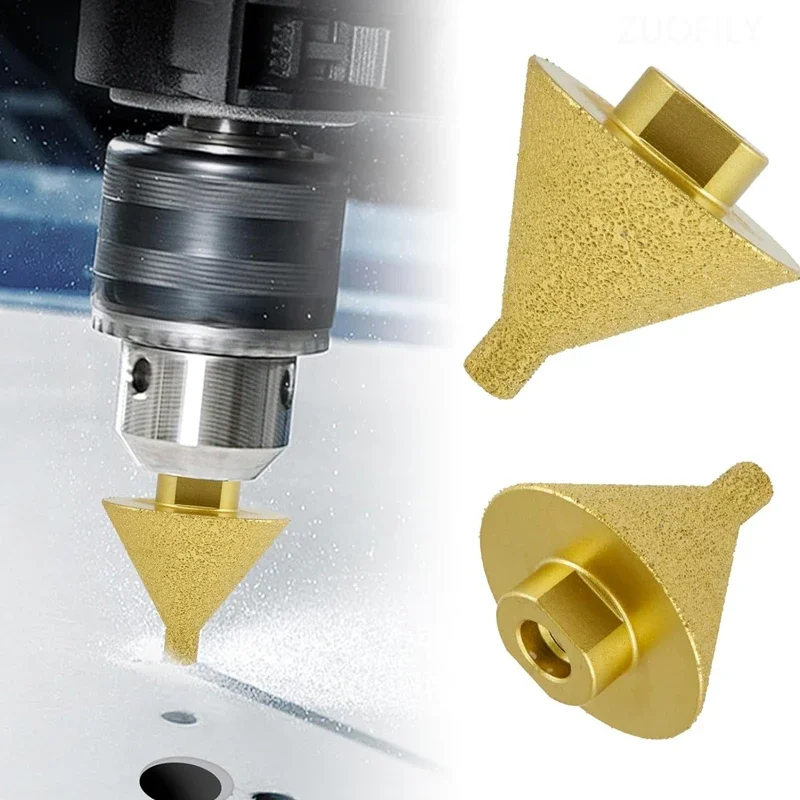 M14 diamant chanfrein maïs foret trou élargi biseauté outils de meulage 50mm pour granit marbre carreaux pierre coupe cône sculpter 1 M14 diamant chanfrein maïs foret trou élargi biseauté outils de meulage 50mm pour granit marbre carreaux pierre coupe cône sculpter 1