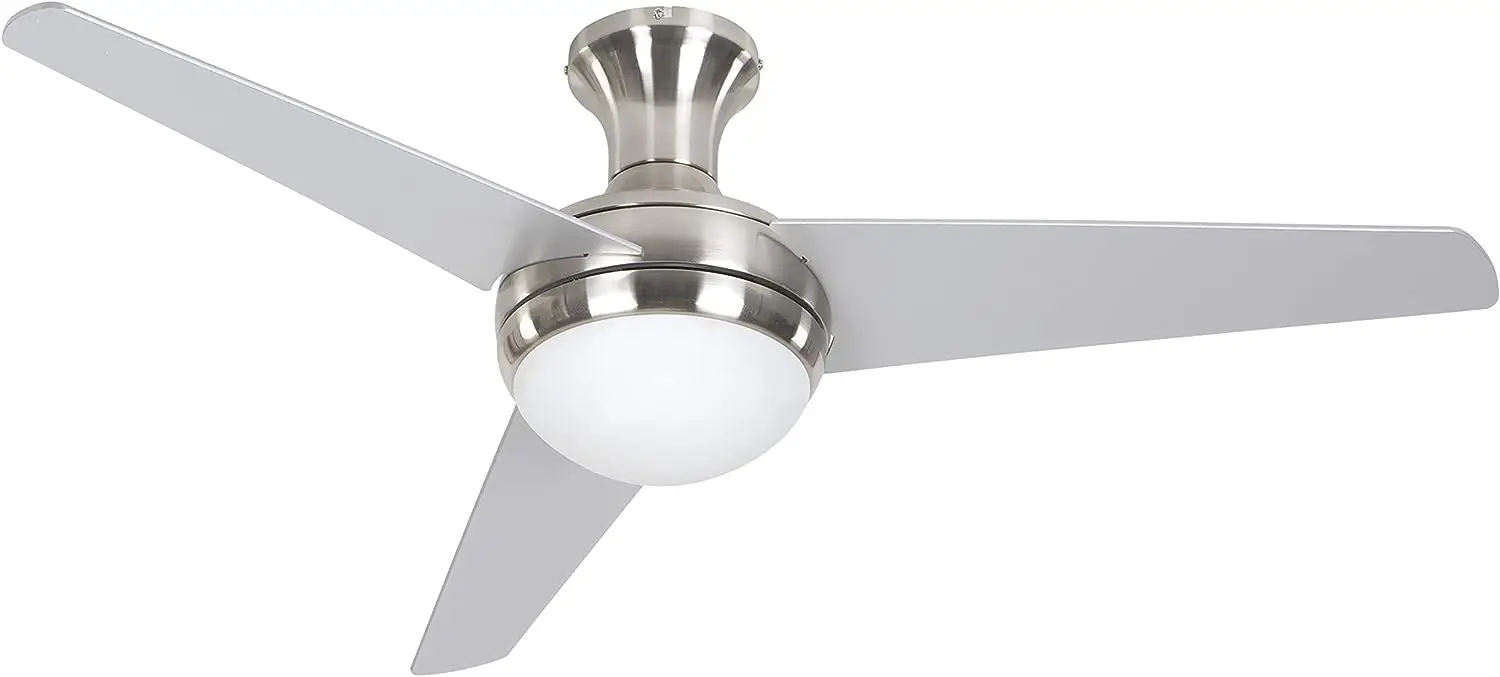 48-Inch Ceiling Fan in Bright Brush Nickel Finish with 16-Inch Lead Wire, Burnished Bronze Hand fan Portable neck fan Usb fan Fo led mini portable usb book light dc5v ultra bright reading book lamp 3leds 8leds lights for power bank pc laptop notebook