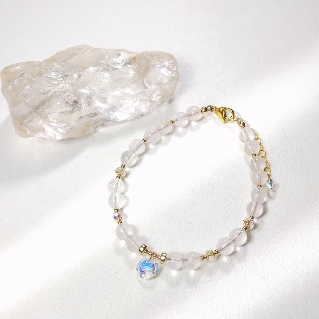 Lii Ji Rose Quartz Natural Stone 6MM 14K Gold Filled Charms Bracelet  Handmade Bohe Fashion Jewelry For Female - AliExpress