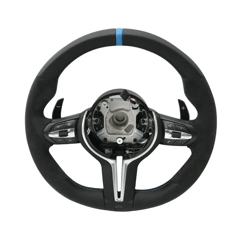 

For 11-18 BMW F Series 5 - 6 - 7 Series M5 Steering Wheel Assembly MP Full Leather Blue Label