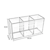 1Pc Bathroom Clear Plastic 3 Grids Storage Box For Makeup Brush Organizer Storage Lipstick Display Stand Storage Holder 4