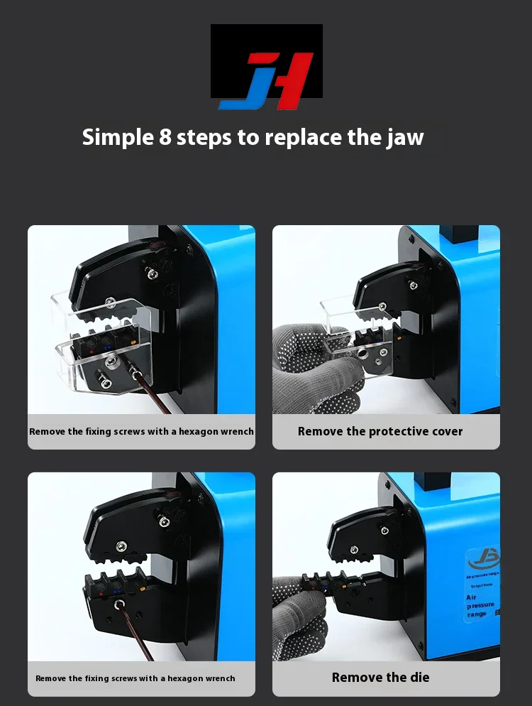 JH-16M Pneumatic Wire Crimping Tool Automatic Terminal Press Machine Customizabl