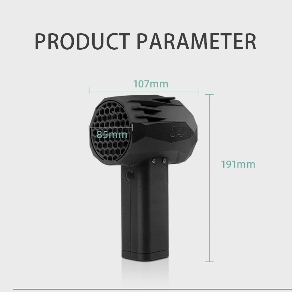 X64 Car Violent Blower Handheld Turbo Jet Fan Brushless Motor High Power Duct Fan,Mini Turbo Fan Thrust 1400G Wind Speed 240km/h 2