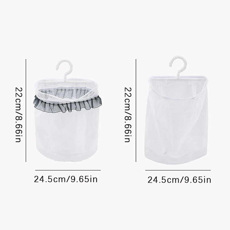 Laundry Bag Breathable Mesh Hanging Bag Clothes Pin Holder With Hook Washable Clothespin Peg Storage Undergarment Laundry Storage Bags Clothes Washing Bag