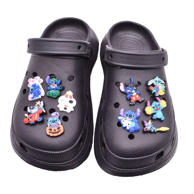 Potdemiel 1Pc Disney Stitch jibz PVC Croc Charms Shoe Charms