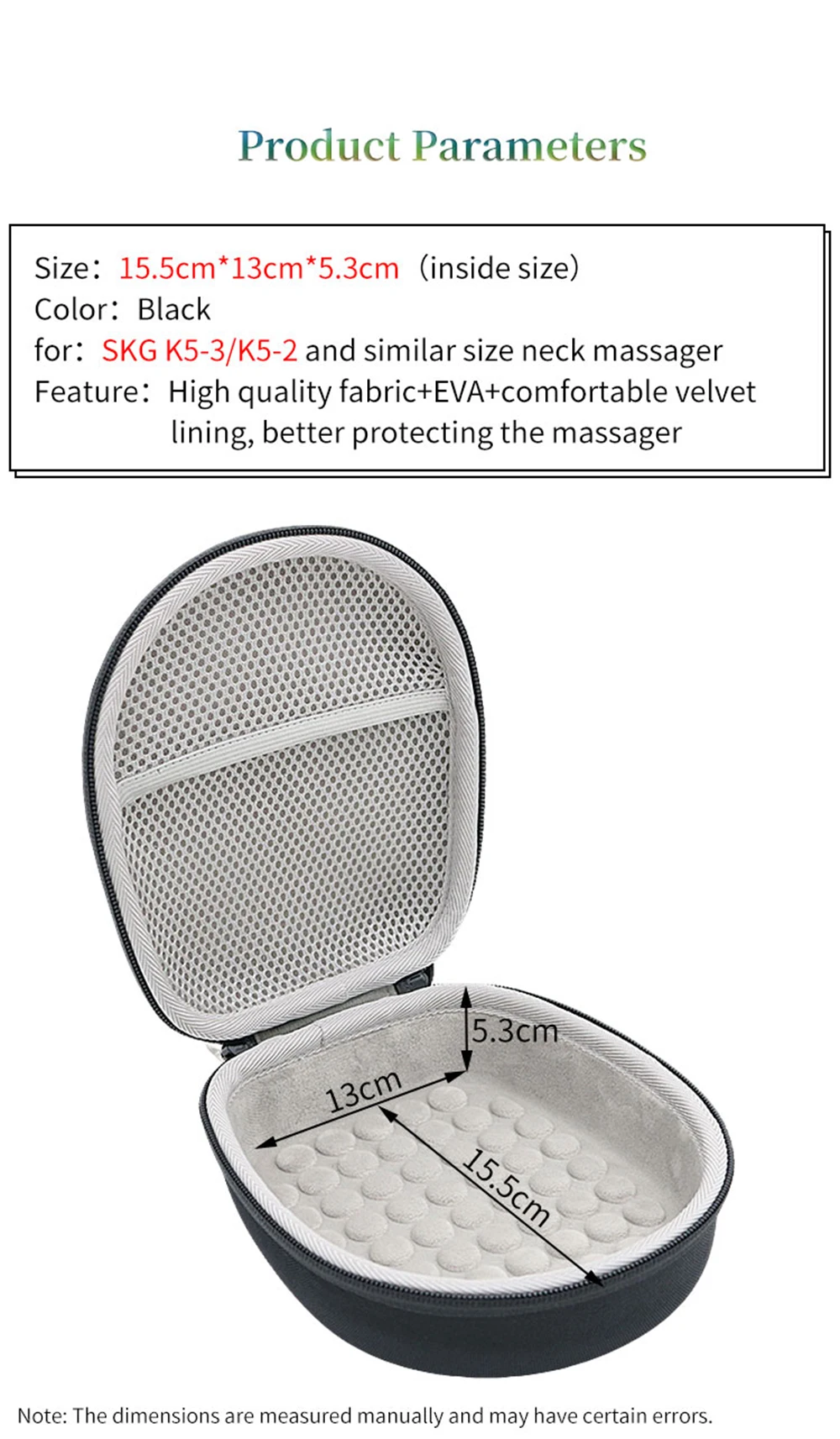 Hard EVA Storage Bag for SKG K5-3 K5-2 Neck Massager Protect Box Portable Cervical Massage Device Protector Travel Carrying Case