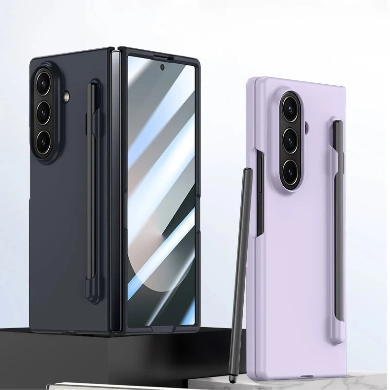 Multi-Color Ultra-Thin Matte Case with Pen Slot & Touch Pen - Shockproof Hard Cover and Tempered Film