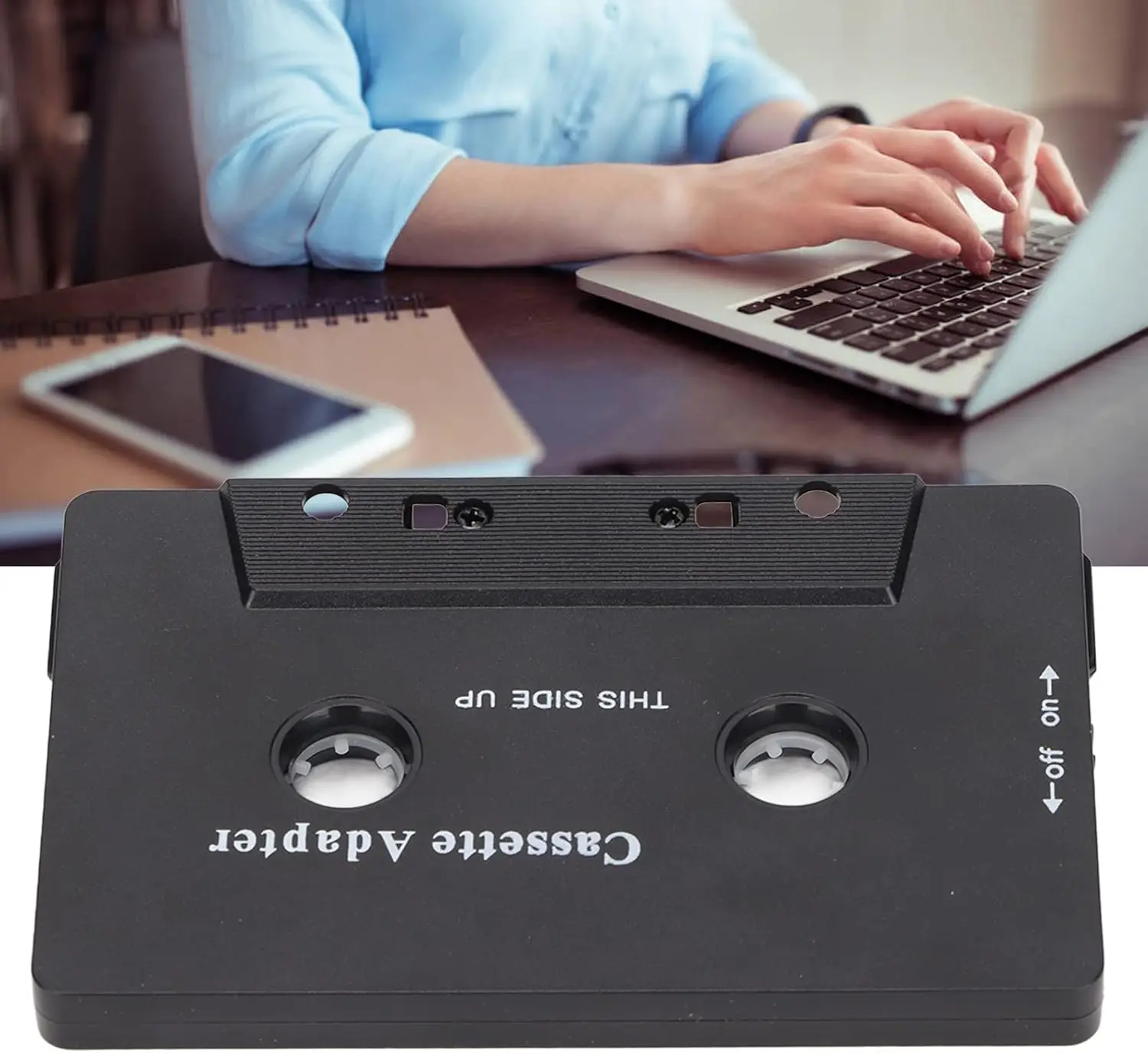 Cassette Adapter Noise Reduction StereoTape Aux Receiver for Car Tablet Multifunction Compatible Easy to Use audio adapter