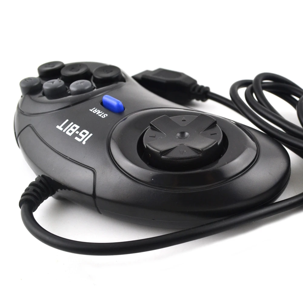 2pcs/1pc Game controller for SEGA Genesis for 16 bit handle controller 6 Button Gamepad for SEGA MD Game Accessories