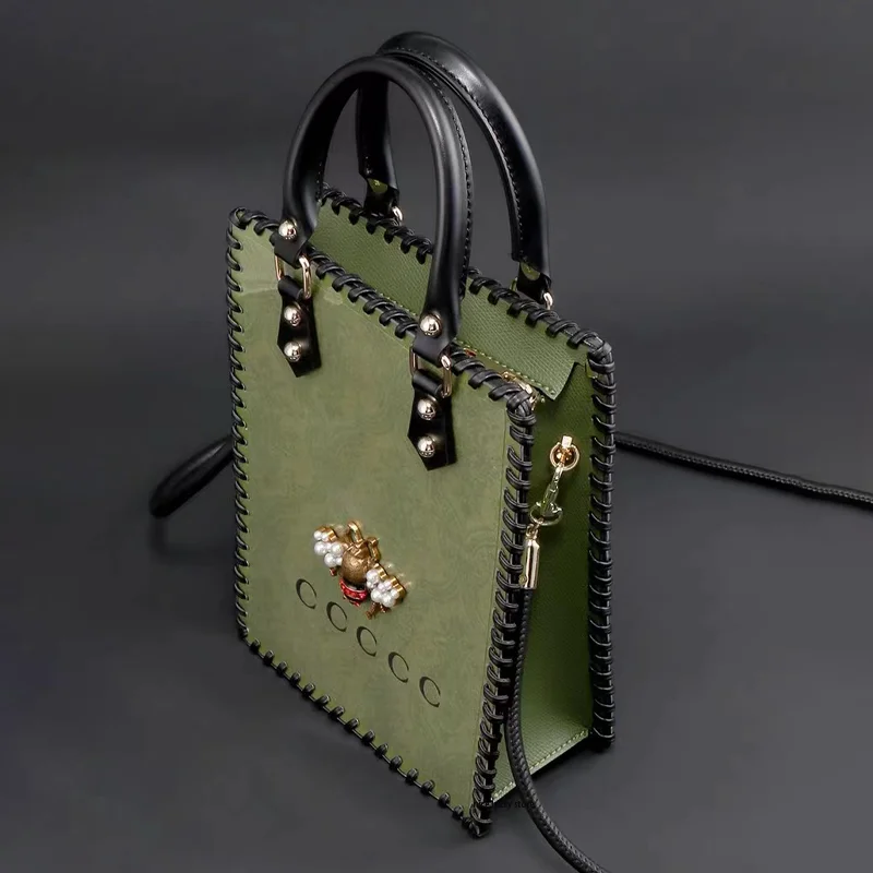 Luxury DIY Paper Tote Shoulder Bags For Ladies PVC Bag Kit