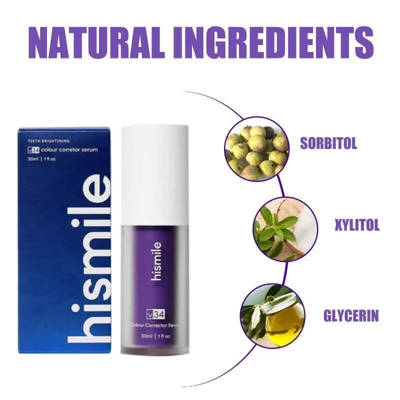 Tooth Cleansing Purple Corrector Toothpaste Effective Whitening Teeth Mousse Oral Cleaning Teeth whitening device
