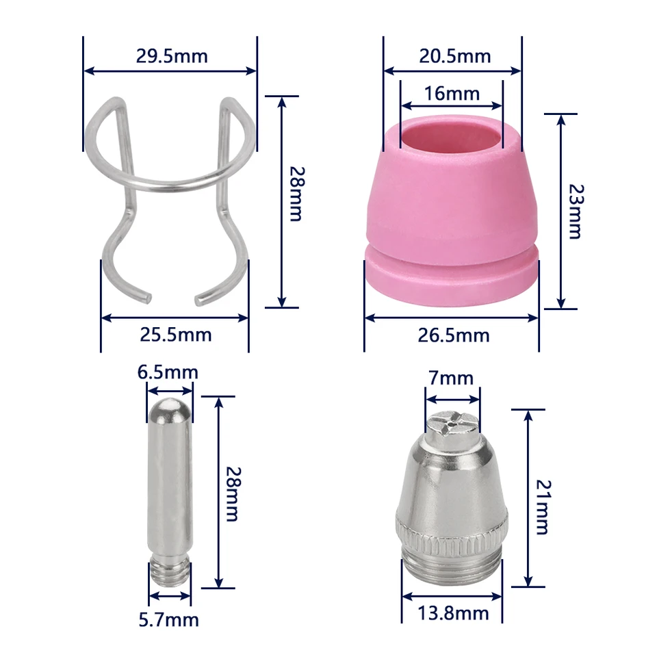 AJIEYMXS 10 個 AG60 プラズマ カッター トーチ消耗品チップ ノズル