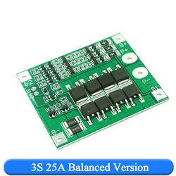 High - Capacity Lithium Battery Charger Protection Board with Enhanced Balance and Drill Motor Compatibility (3S 25A Balance)