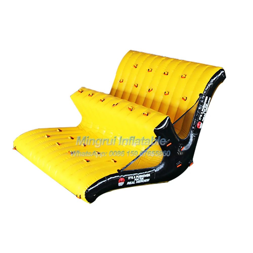 Gonfiabile Galleggiante A Forma Di W Altalena Trainabile 4M Water Toy Water Totter Per Giochi A Bilanciere