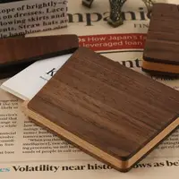 Black Walnut Wooden Business Card Box Portable Card Holde Card Storage Box Business Office Supplies Storage Organization 2
