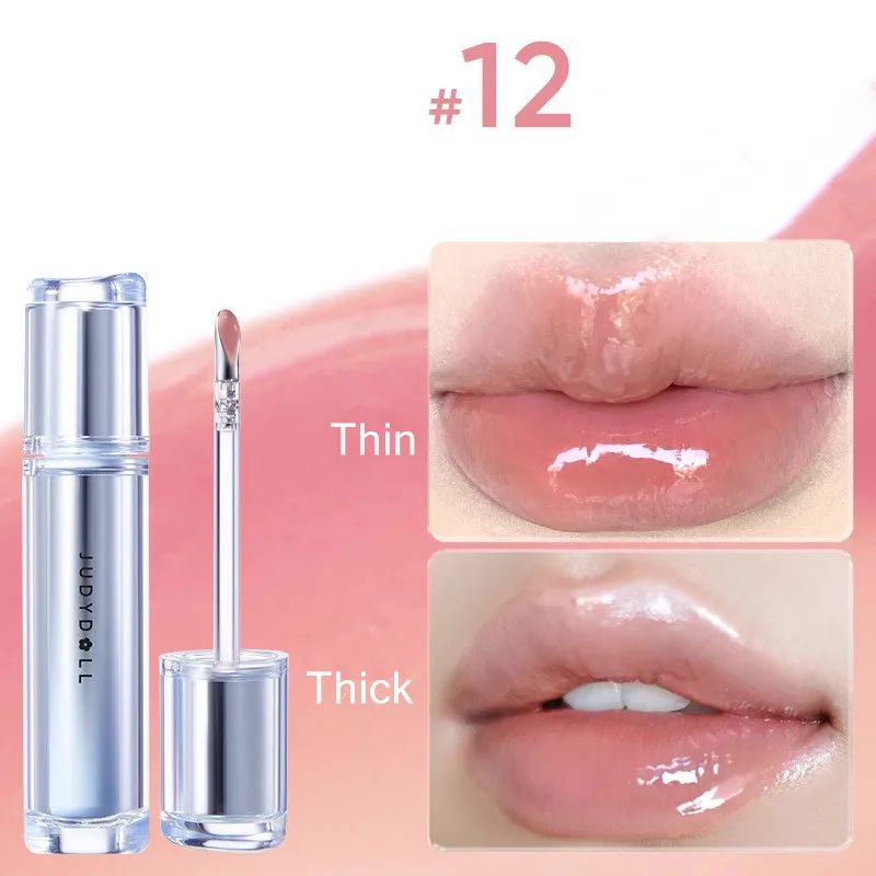 Judydoll Lip Glaze Lipstick Ice Iron Head Moisturizing Liquid Lip Tint Mirror Gloss Lip Gel