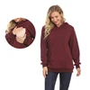 New Winter Maternity Hoodie Breastfeeding Clothes Warm Fleece Pregnant Sweater Zipper Feeding Opening Big Size S TO XXXL 1