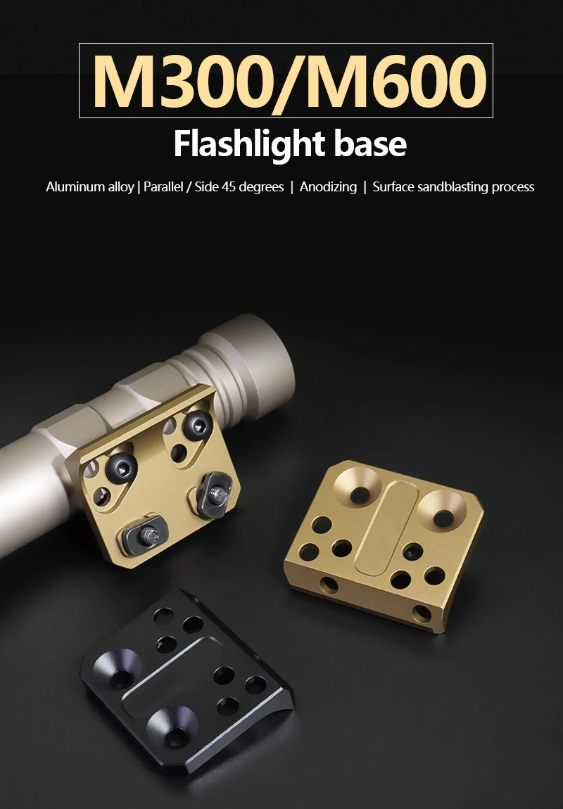 Description Picture 2 of itemTactical CNC Scout light mount For M300 M600 Flashlight Offset side mounts For M-Lok Rail Weapon Lights Base Hunting Accessories