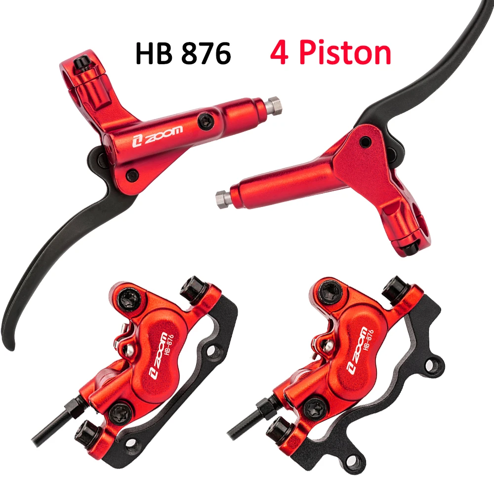 4 Pistons Hydraulic Bike Brake Caliper Zoom Hydraulic Brakes Mtb 4
