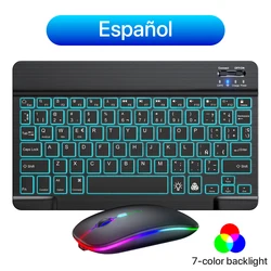 Multilingual RGB Backlit Bluetooth Keyboard - Universal (Spanish)