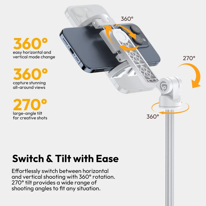 Ulanzi TT88 Overhead Selfie Stick 1.44M with MagSafe Clamp
