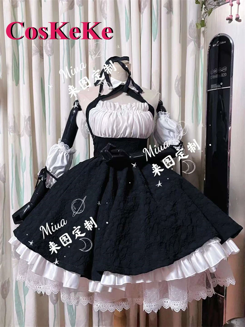 

【Customized】CosKeKe HMS Royal Oak Cosplay Anime Game Azur Lane Costume Sweet Maid Dress Women Halloween Party Role Play Clothing