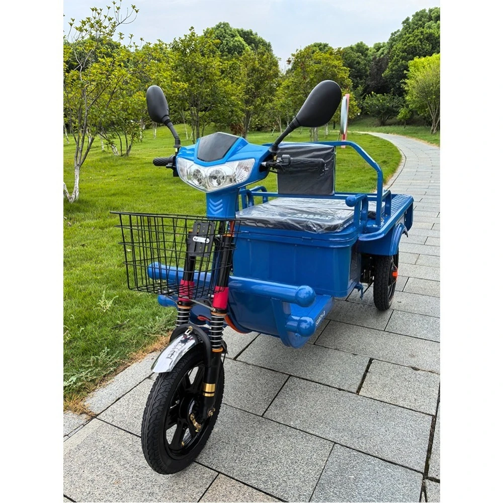 48V Electric Cargo Rickshaw Open Passenger Tricycle Wheels 400kg
