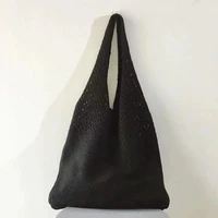 Sacs à main tricotés pour femmes, fourre-tout de grande capacité, grand sac à main de plage d'été, sacs à bandoulière tissés creux décontractés, Pack féminin 2