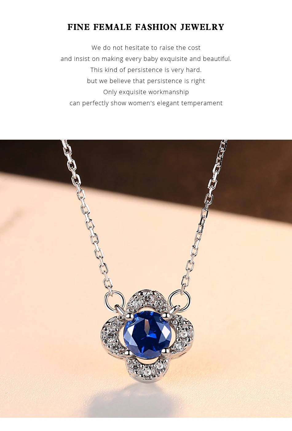 Flocon de neige véritable topaze bleue pendentif en argent massif massif zircone cubique fine mariage mariée_voghion.com