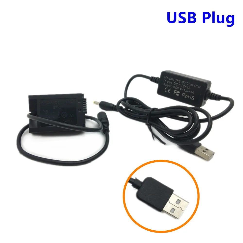 EN-EL25 Dummy Battery Coupler + Power Supply Adapter USB Type-C Charger Kit for Nikon ZFC Z50 Z30 Camera as EL25 ENEL25 EP-5G