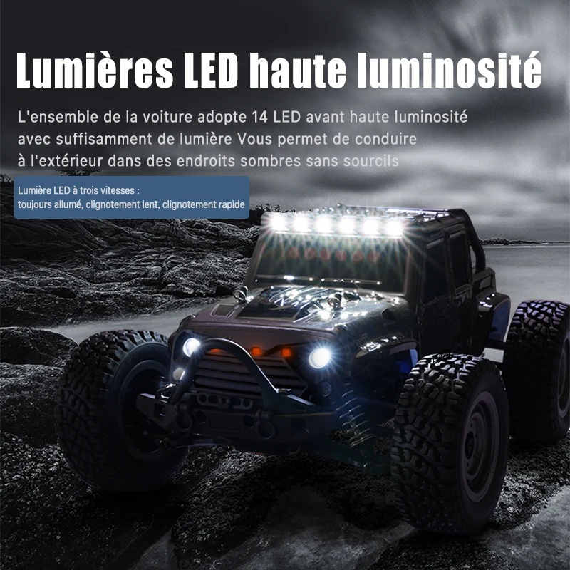 Voiture RC Crawler Buggy 4WD 1/16 Tout Terrain Électrique