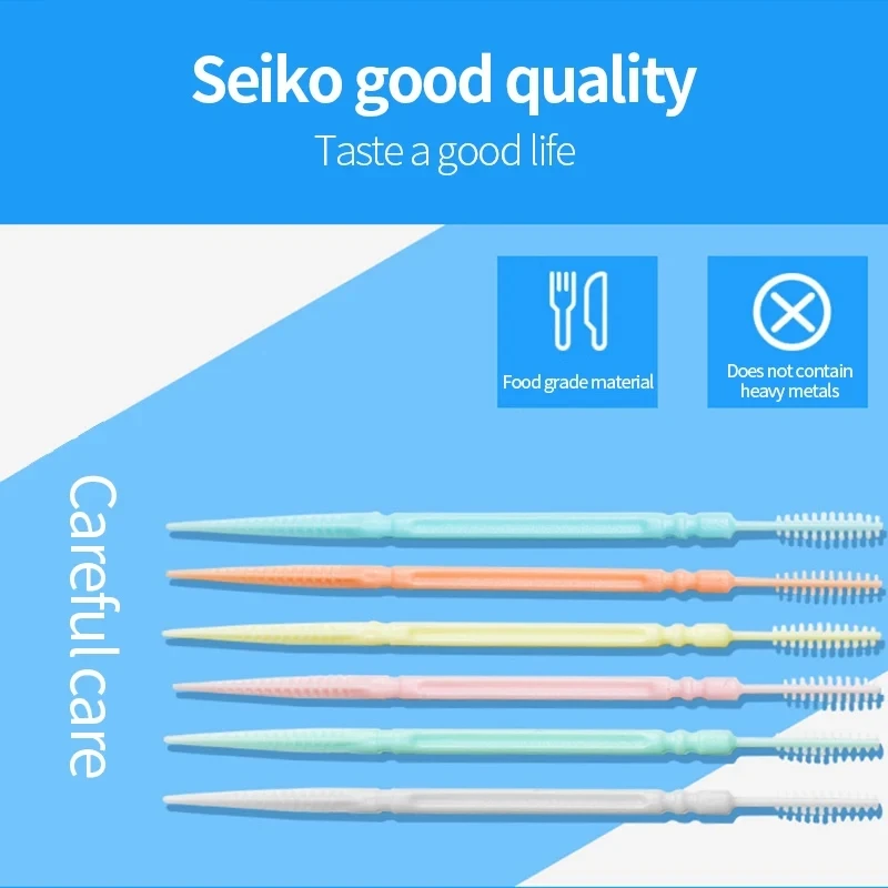 Dental Floss Stick Dental Floss Sticks Dental Cleaning Tools 200Pcs Double-headed Disposable Dental Flosser Interdental Brush Teeth Stick Toothpicks Floss Pick Oral Gum Teeth Cleaning Care