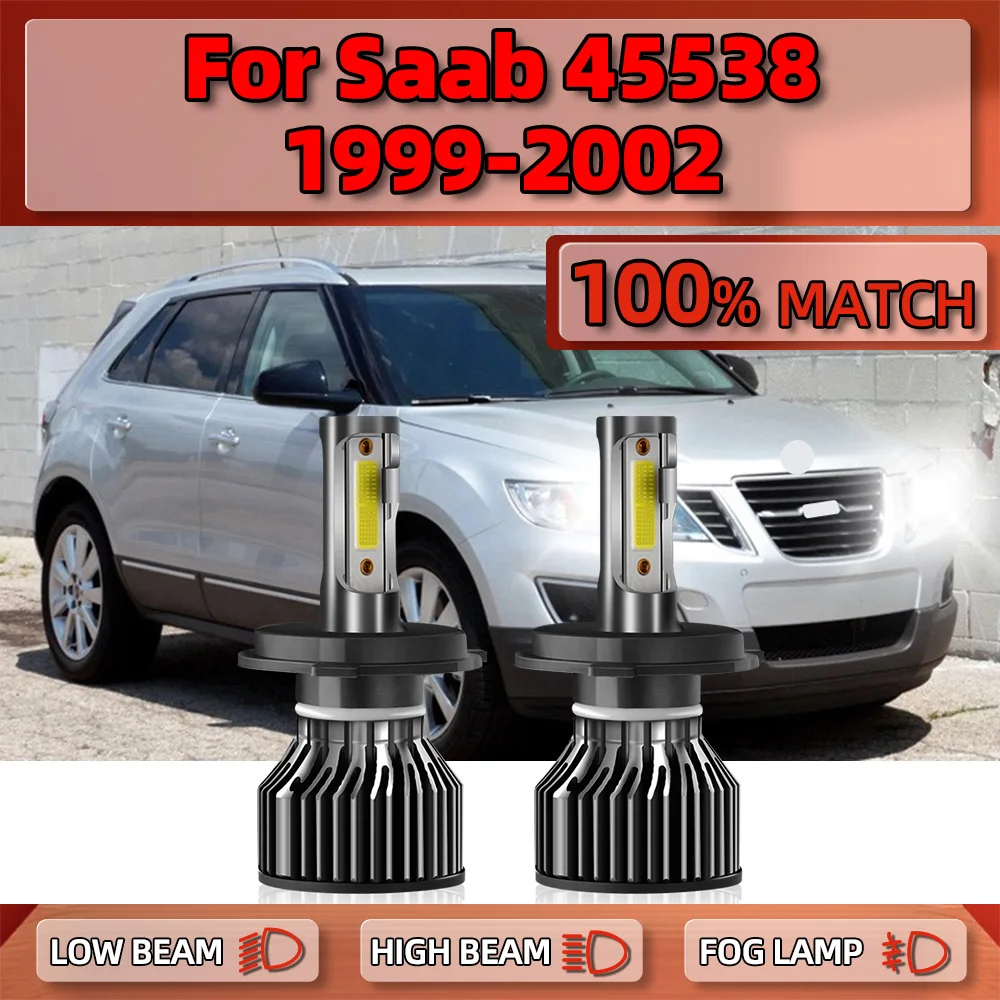 

20000LM H4 LED Headlight Bulbs 120W High Low Beam Car Lights 6000K White Turbo Lamps 12V For Saab 9-3 1999 2000 2001 2002