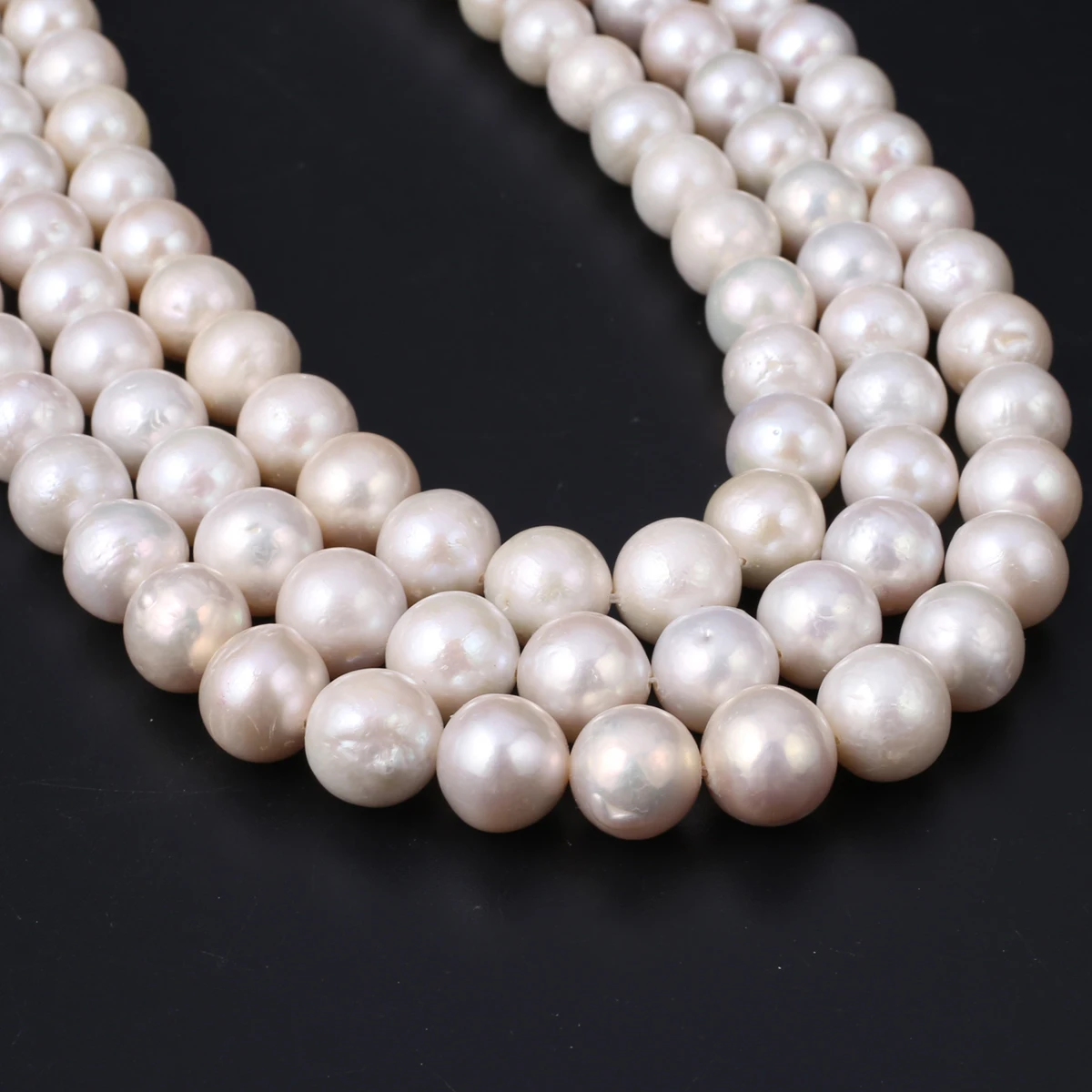 Wholesale AA+ Natural White Freshwater Pearl Round Loose Spacer Beads For DIY Making Bracelet Necklace Jewelry Strand 10-11mm